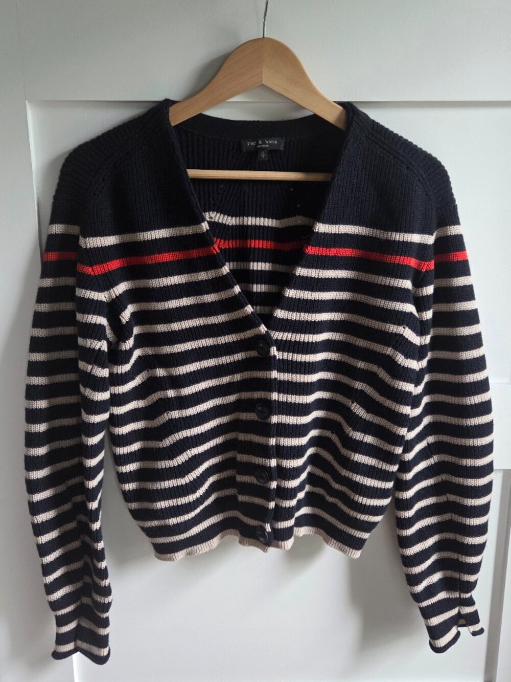 Rag & Bone cardigan, navy stripe